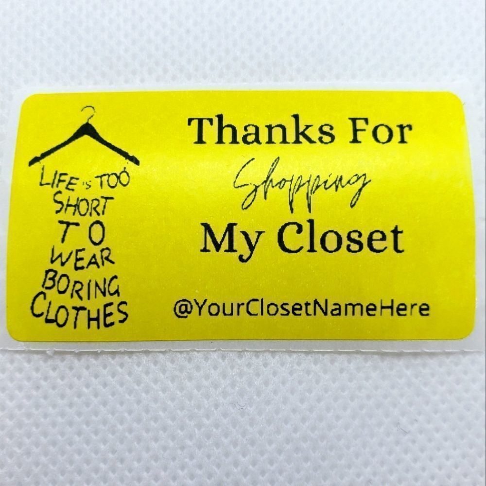8/$20 40ct Customizable Stickers 2.25" x 1.25" Yellow Labels